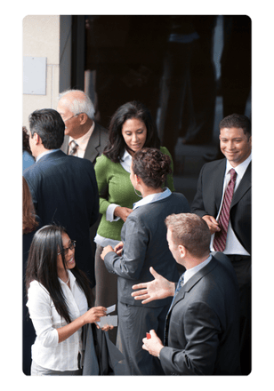 People at networking event